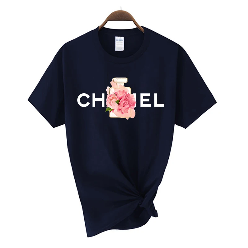 thumbnail image 1 of Camiseta de algodón para mujer, camiseta de manga corta transpirable, ropa Y2K para mujer, estilo Harajuku, Top básico de diseño con cuello redondo, 1 of 5