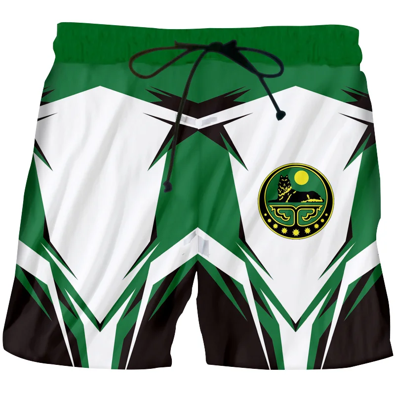Chechnya Russian Graphic Beach Shorts Men 3D Printing Board Shorts Swimsuit Summer Bermuda Surf Swim Trunks Cool Kids Ice Shorts 4