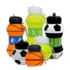 Fold Water Bottle Cups Mug Outdoor Sports Basketball Football Baseball Tennis Golf School Leakproof Portable Kids Water Bottle 2
