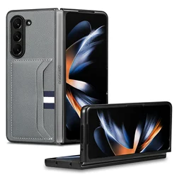 Leather Card Holder Wallet Case for Galaxy Z Fold6 (GRAY)