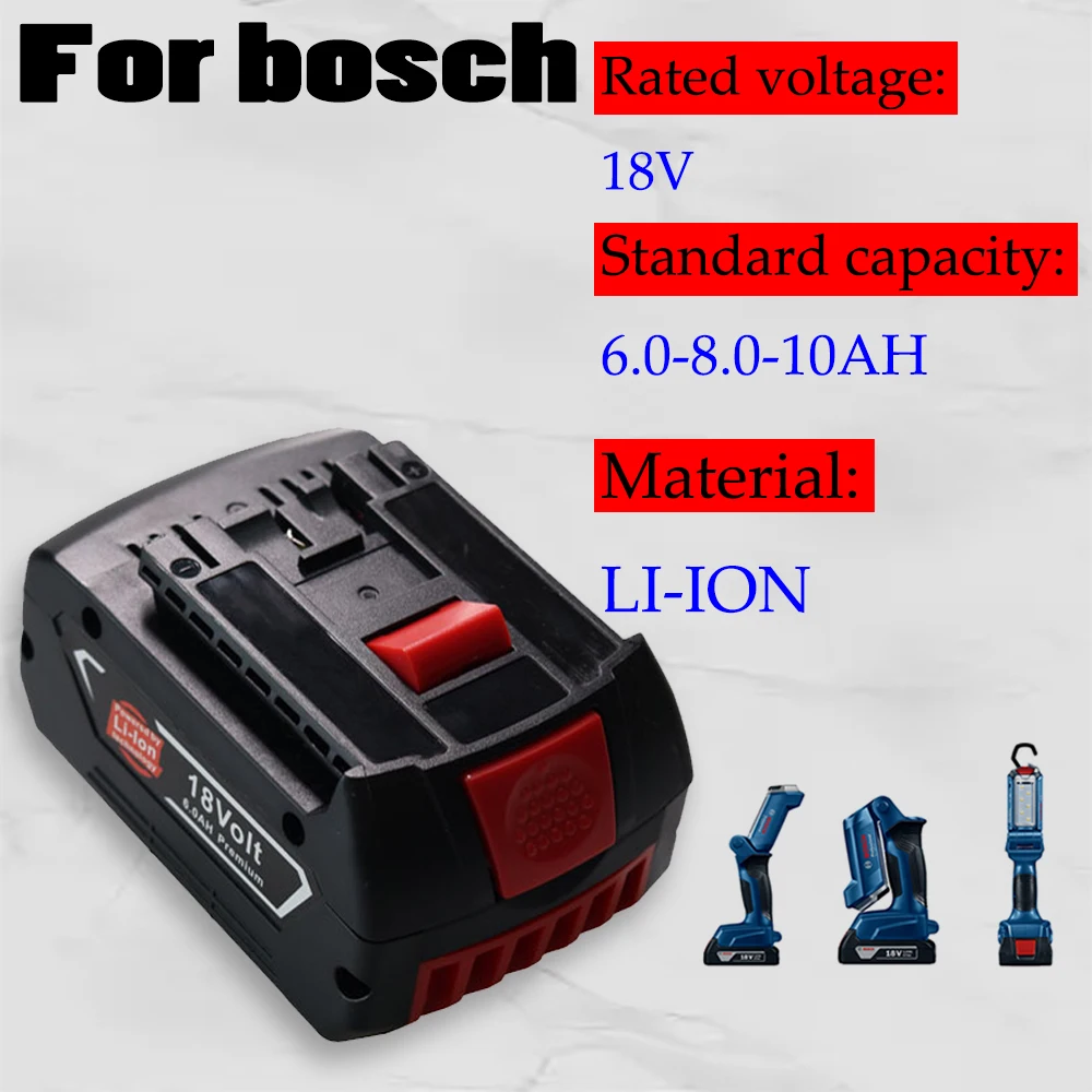 Alternativa Originale Al 100% A Bosch 18V 10Ah 8Ah 6Ah Bat609 Batteria Per Utensili Elettrici Avvitatore A Percussione Batteria Di Backup Per Trapano 