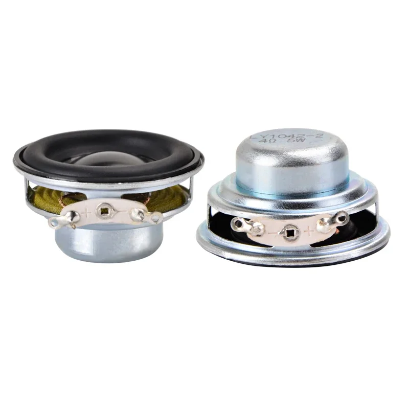 Audio Portable Speakers 40MM 4 Ohm 5W 2Pcs/lot 1.5 Inch 16 Core Small Full Range Rubber Side NdFeB Waterproof DIY