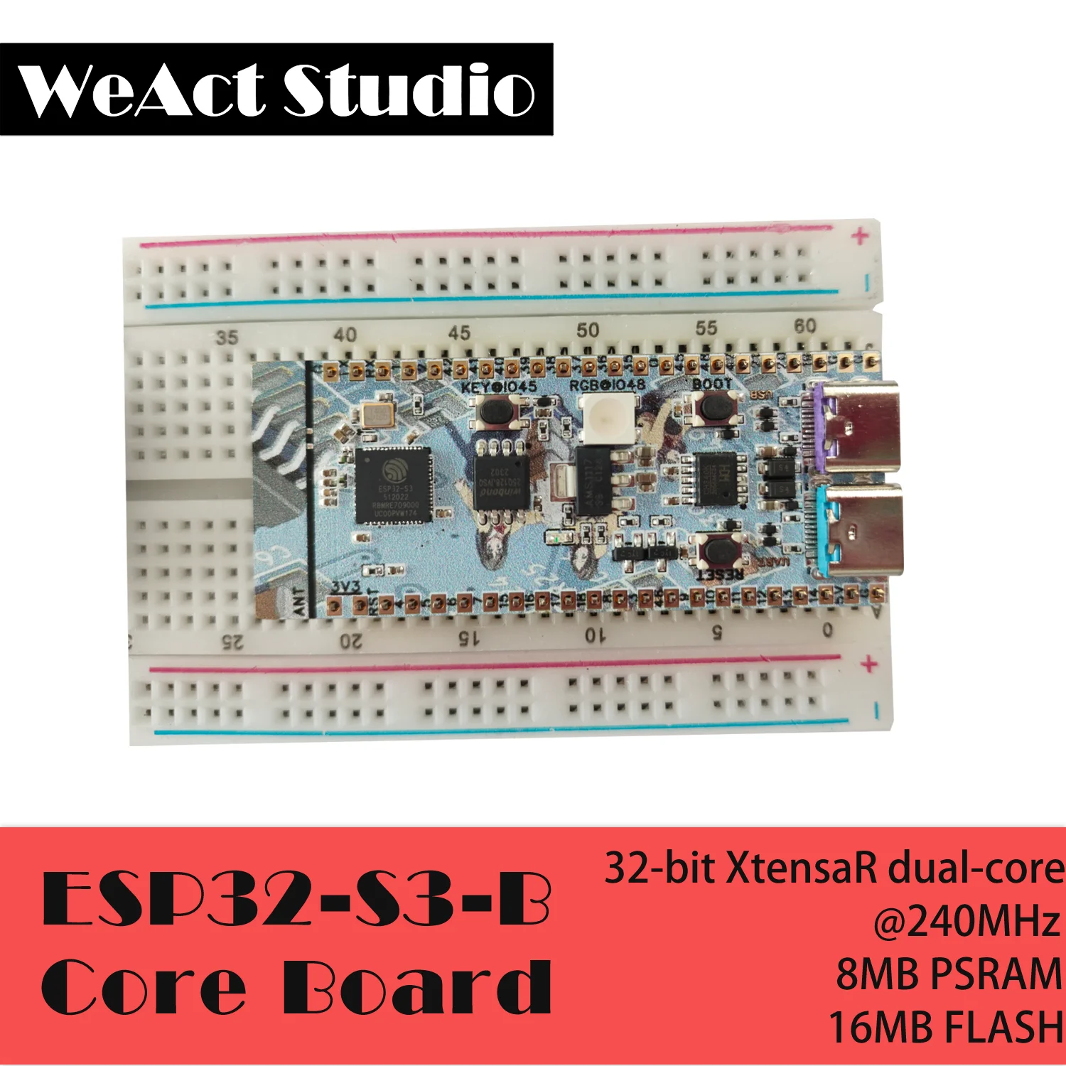 Placa de Desenvolvimento Wi-fi Bluetooth Compatível Ble 5.0 Módulo sem Fio Micropython Malha Esp32-s3-n16r8 - Imagem 6