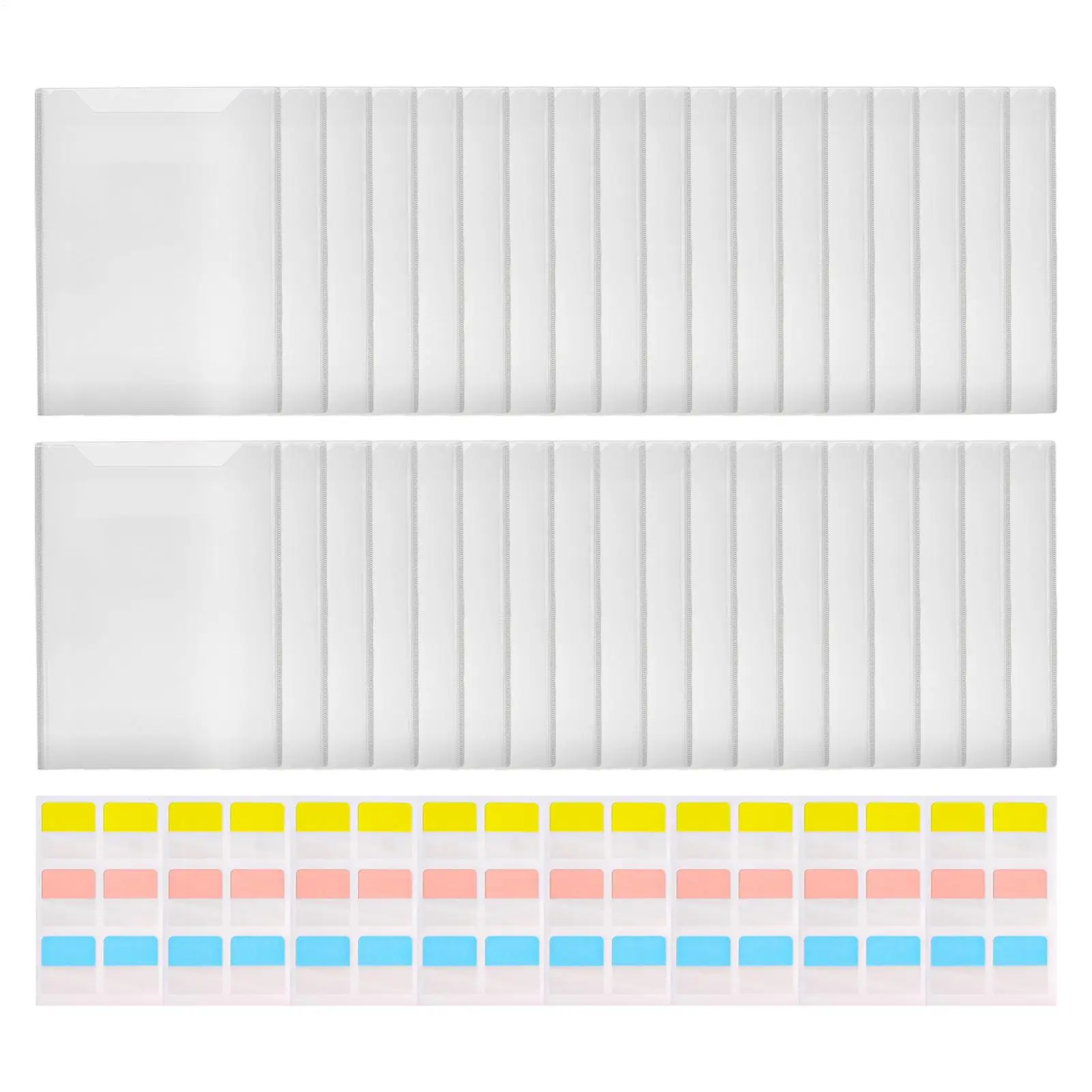 Clear Document File Folders With Adhesive Index Tabs For School_voghion.com