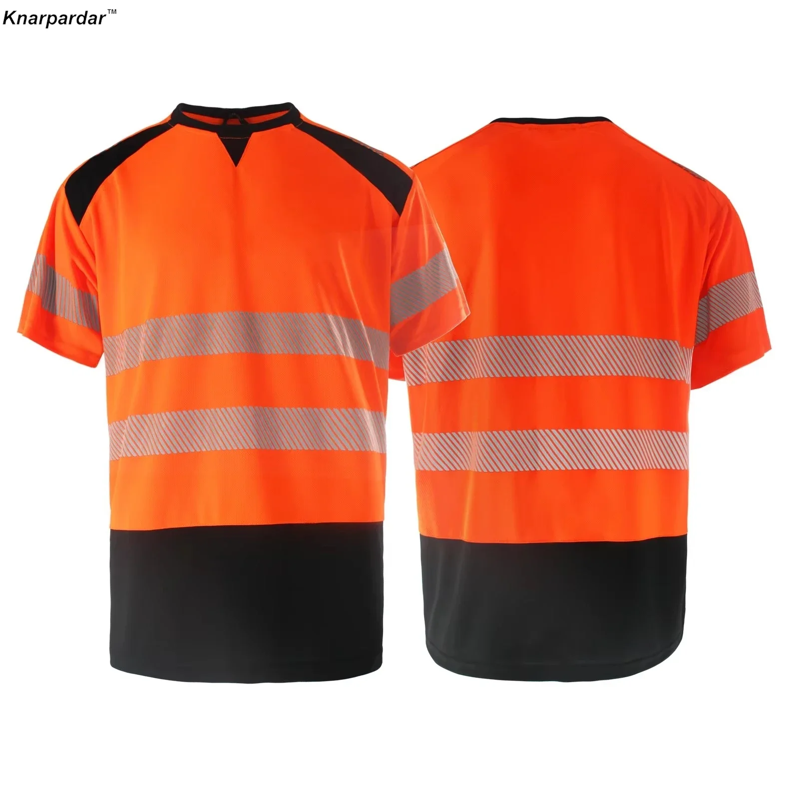 고가시성 반팔 안전 작업 티셔츠 포켓 포함 엔지니어링 및 항공기 유지보수 건설 작업복