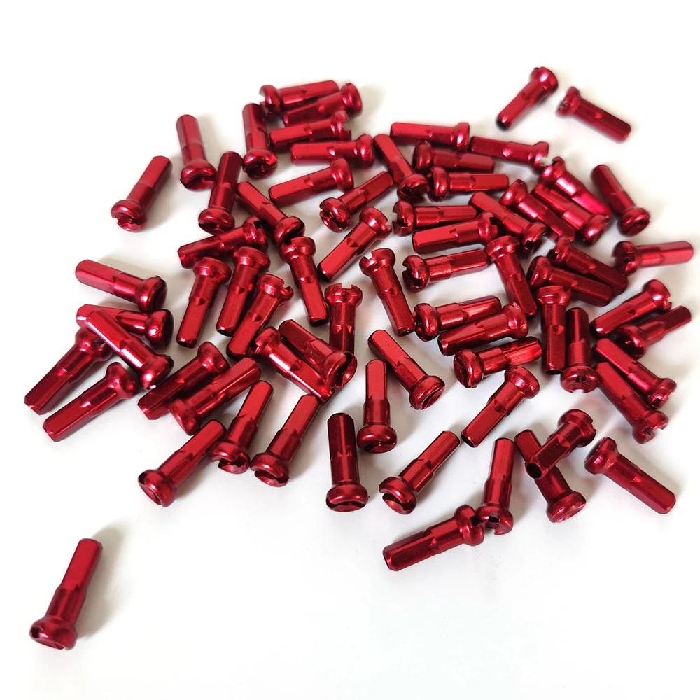 Lightweight CNC Aluminum Nipples 12mm 14mm 16mm Black Red Gauge 14 spoke road bike mtb bike wheels CN alloy nipples 50pcs/lot