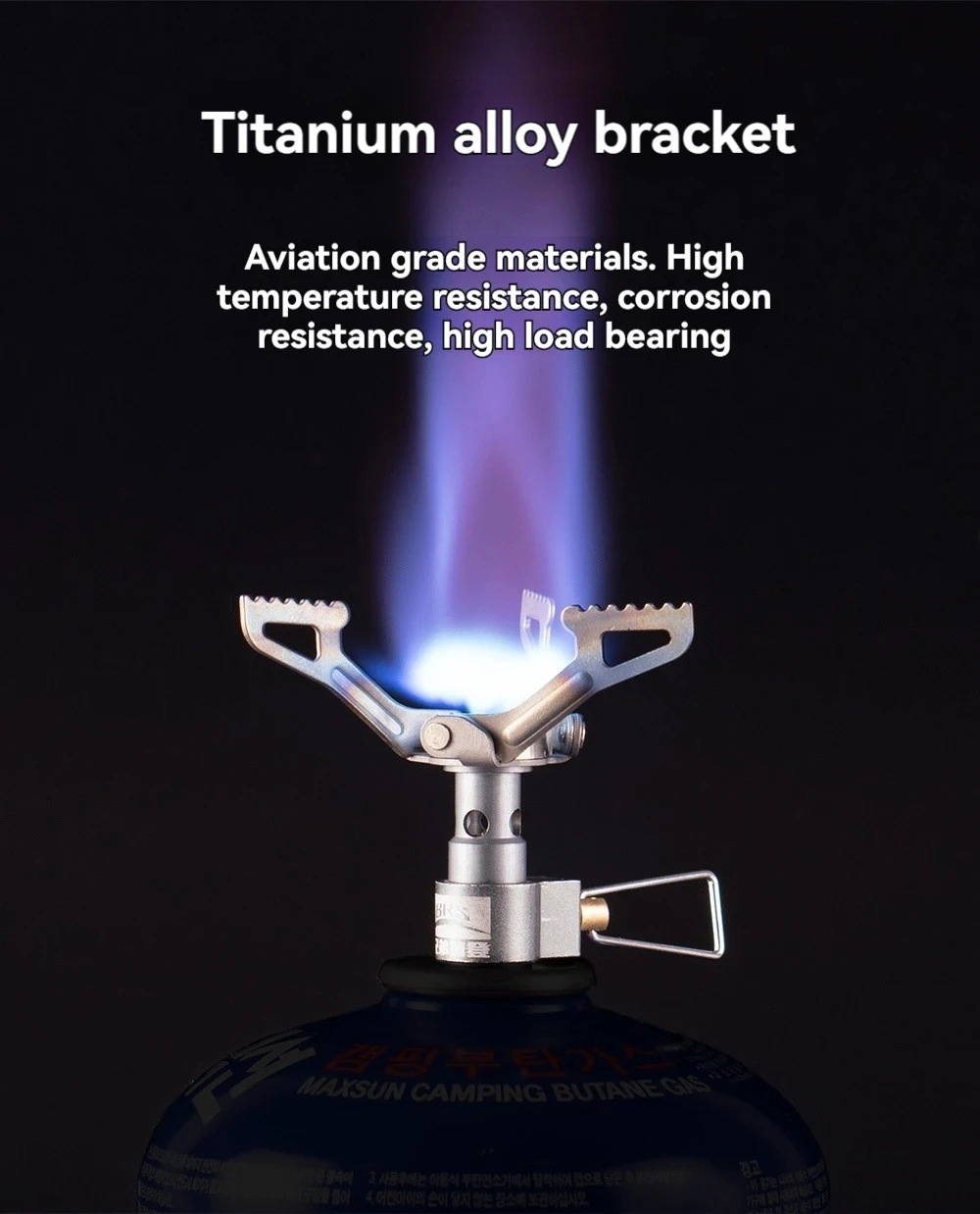 Camping Gas Stove BRS-3000T Titanium Mini Camping Gas Burner 25g One-Piece Pocket Stove Outdooor Hiking Folding