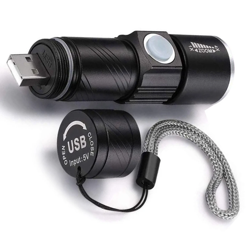 

Фонарик с подзарядкой от USB, водонепроницаемый