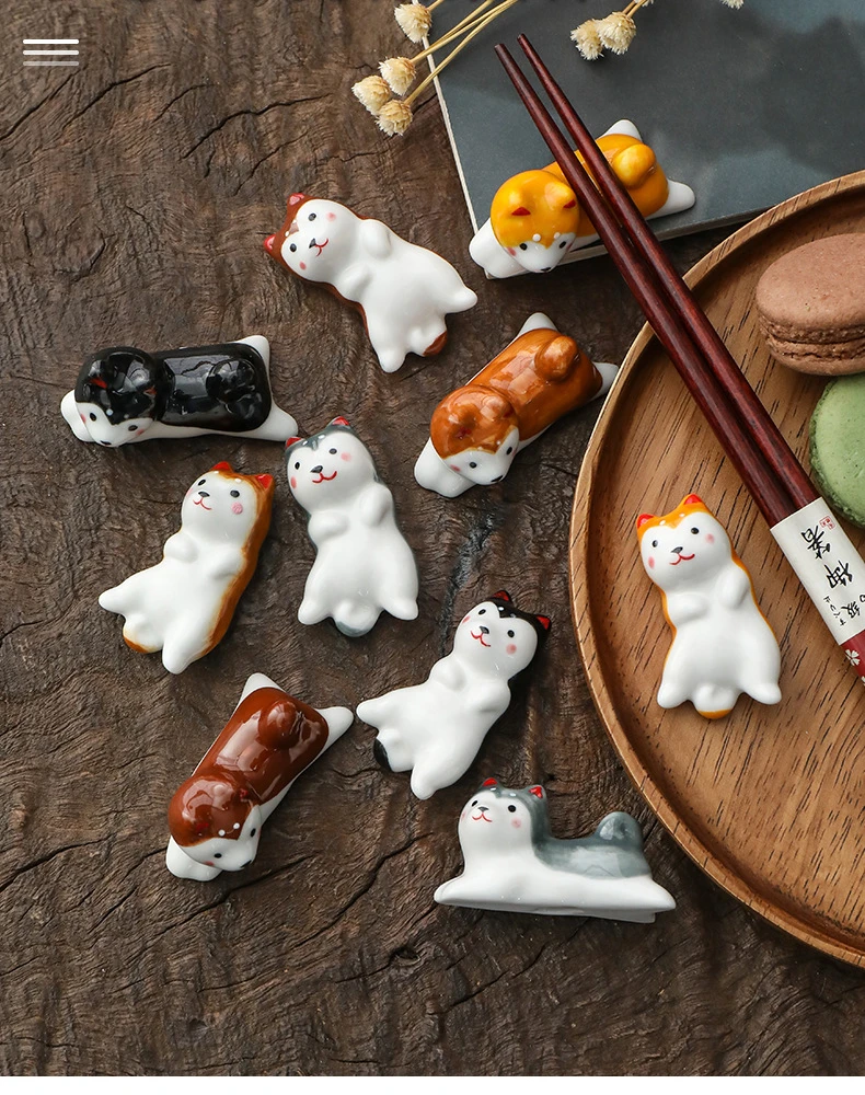 Porte-baguettes Céramique 6 Pièces - Design Unique Pour Table Et Cuisine, Support Pour Cuillères Et Fourchettes - 13