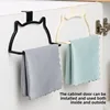 Cute little cat towel rack without punching holes single pole door back hook bathroom storage rack kitchenware towel rack 1
