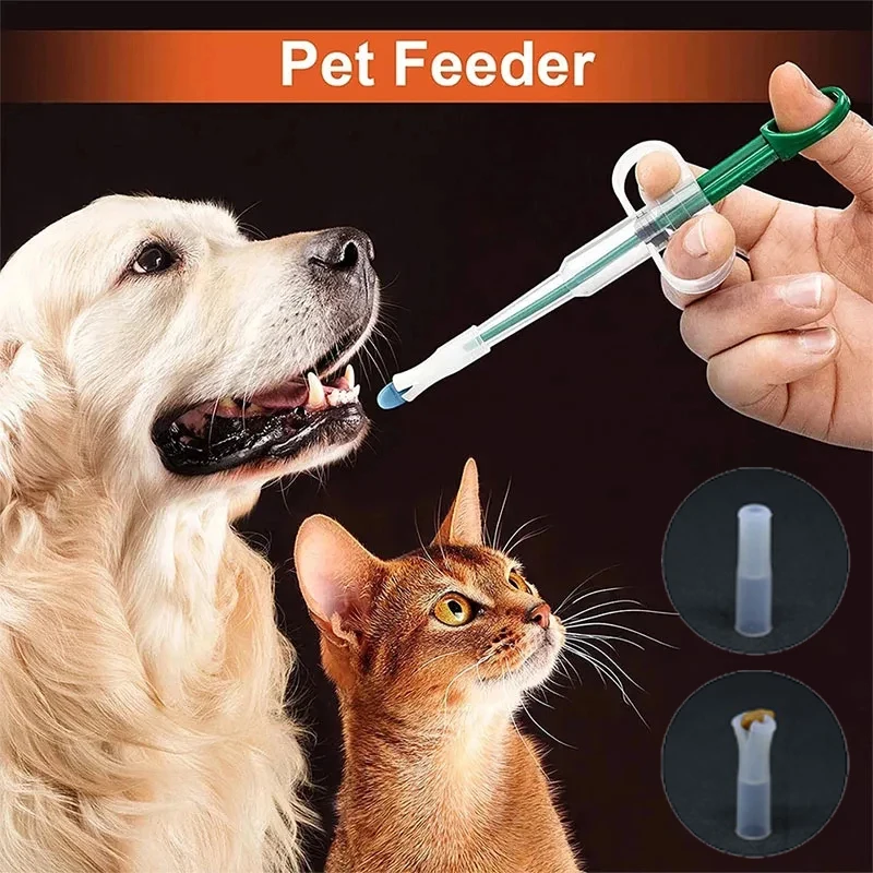 1/5/10Pcs Pet Pill Applicator Syringe – Medicine, Water & Milk Feeder for Cats & Dogs, Deworming & Injection Tool 1