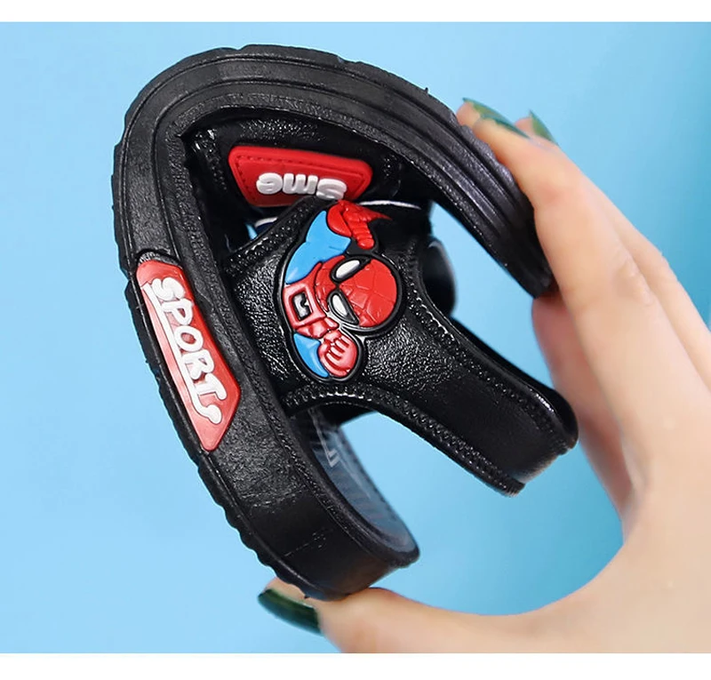 Disney Boys Spiderman Sandals Summer Kids Shoes Toddler Baby Boys Sandals Infant Casual Beach Children Outdoor Black Shoes girls shoes