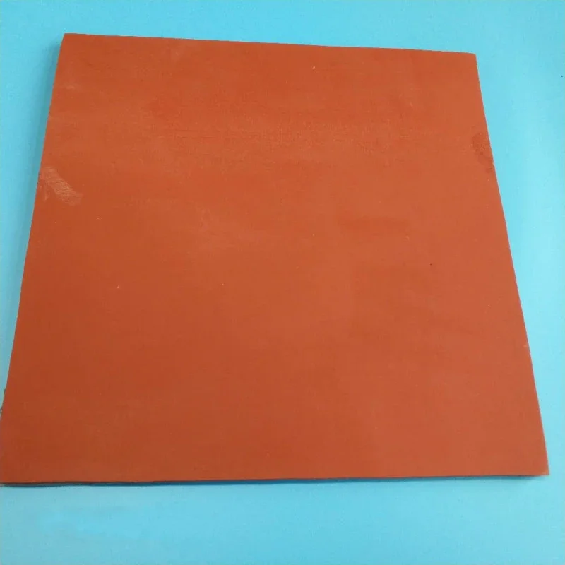 1/2/3/4/5mm 접착 성 Silione 폼 고무 시트 250*250mm 폐쇄 셀 실리콘 스폰지 시트 고온 저항 빨간색 매트