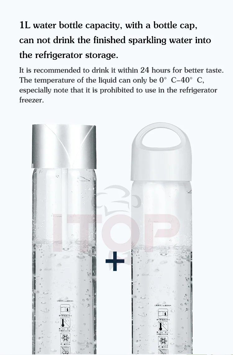ITOP SWM-1 Sparkling Water Maker 1L Bottle Capacity Kinds of Sparkling Juice Drinks Pure Water Cocktail