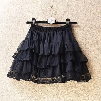 Short skirt white lace cake skirt skirt skirt female summer high waist thin a line skirt princess puffy skirt 1