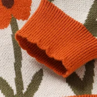 Autumn Baby Sweater Knitted Newborn Kid Clothes Fashion Cute Cartoon Florals Tops Warm Infant Boy Girl Pullover Long Sleeve Warm 4