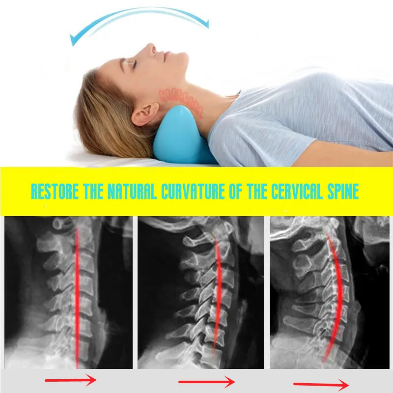 Massage Pillow Neck Shoulder Cervical Chiropractic Traction Device Head Back Relaxer Pain Relief Body Massager cervical massage pad neck stretcher cervical massager