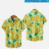 Blouses 3D Print Fruit Pineapple Shirt Man Casual Fashion Short Sleeves Shirts Button Lapel Streetwear Oversized Beach Clothes 5