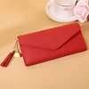 Fashion Women Wallets Simple Zipper Purses Black White Gray Red Long Section Clutch Wallet Soft PU Leather Money Bag 1