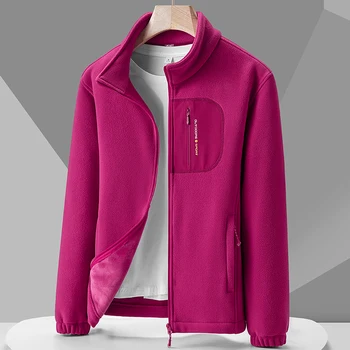 الشتاء في الهواء الطلق جاكيت من الصوف الرجال عادية القطبية الصوف الباردة واقية سميكة معطف المرأة يندبروف سستة سترة رجالي سترات دافئة 3