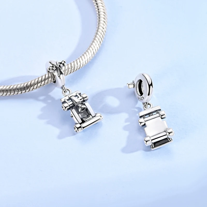Charms Fit Original 925 Sterling Silver Beads Bear Kart Family Tree Charms for Bracelet Pendant Women Jewelry Gifts
