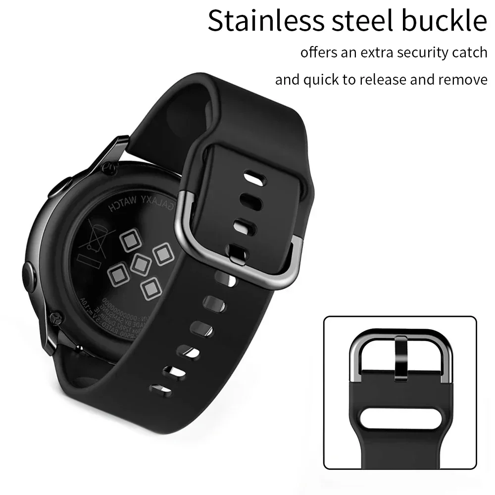 All-in-One Protective Strap with Case for Smartwatch - 20mm Band and Bumper Combo