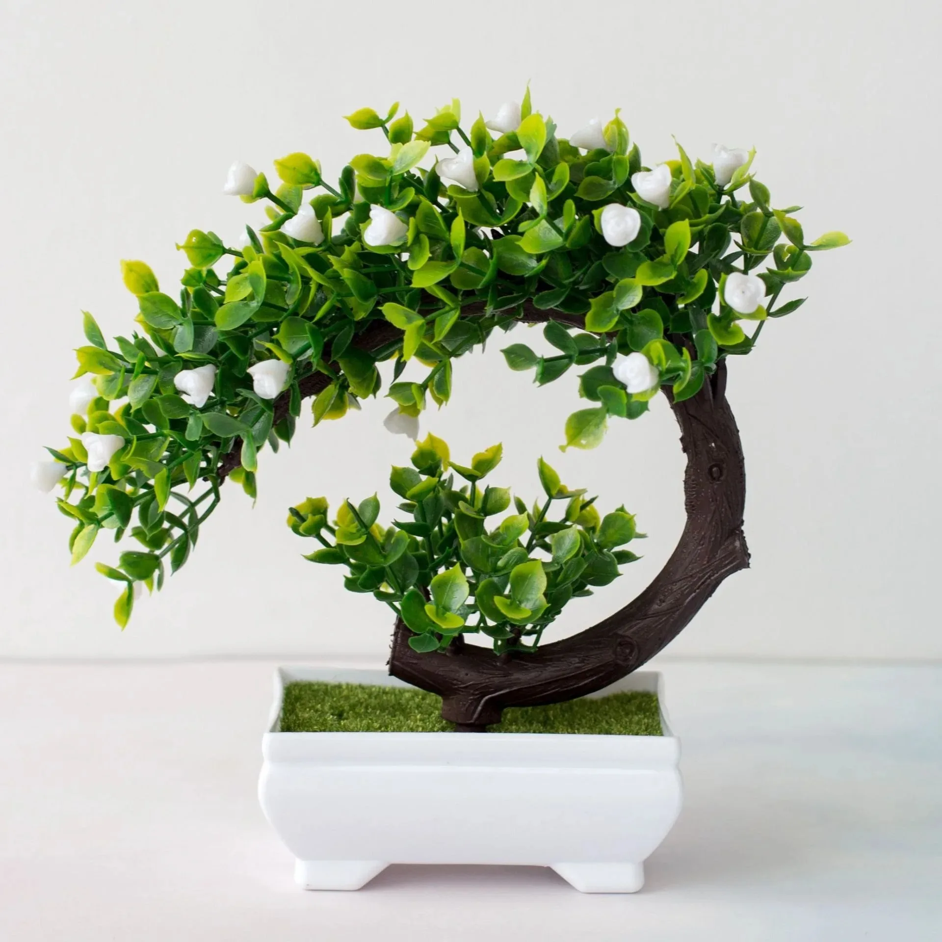 thumbnail image 1 of Plantas artificiales Bonsái Árbol simulado Plantas en maceta Flores falsas Adornos de mesa en maceta, 1 of 4