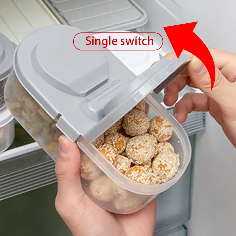 Double Compartment With Lid Food Dried Fruit Sealing Jar Multifunctional Kitchen Refrigerator Plastic Storage Jar kitchen storage box food storage container food storage box storage jar