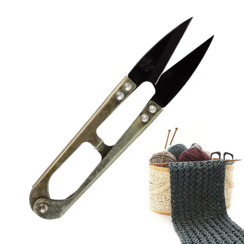 

Thread Trimming Scissors U-Shaped Embroidery Scissors Sewing Scissors Yarn Thread Cutter Small Snips Trimming Nipper For Sewing