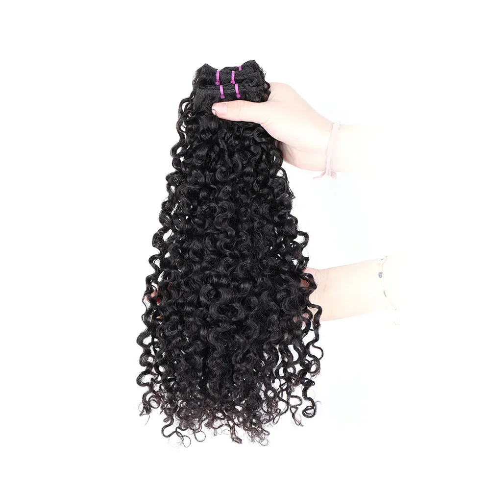 Jerry Curly Brazilian Human Hair Bundles Natural Color Pixie Curl Bundles Human Hair Deep Wave Remy Curl Bundle Extensions