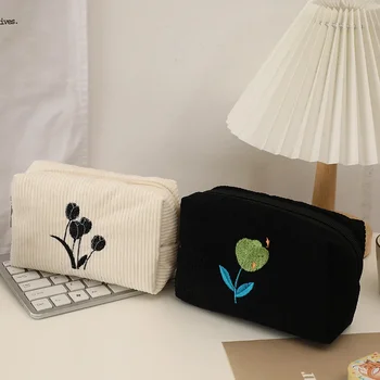 Astuccio per matite con fiori materiale scolastico astuccio per matite di grande capacità Estuches Trousse in velluto a coste Scolaire Piornik astuccio per matite di cancelleria