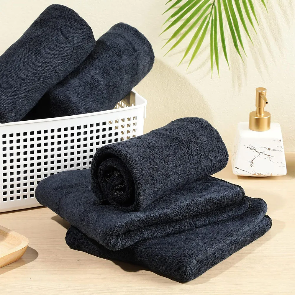 Large Bleach Proof Resistant Microfiber Salon Hair Towels Bulk Absorbent Hair Drying Stylist Hand Spa Home Gym Yoga Bath Towels 6