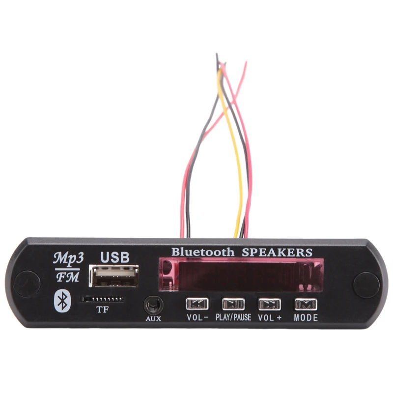 블루투스 5.0 MP3 디코더 보드, 자동차 FM 라디오 모듈, 지지대 TF USB AUX, 자동차 전화용, DC 5V, 12V