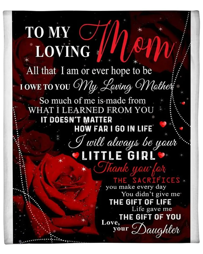 

Флисовое одеяло для моей любимой мамы, подарок для матери от дочери, цветочные одеяла