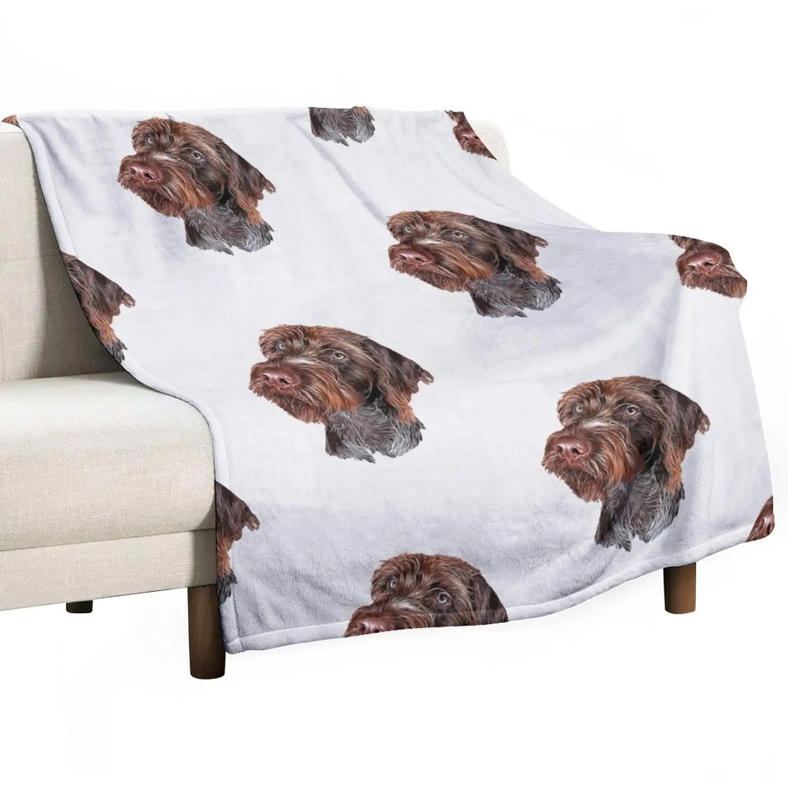 

German Wirehaired Pointer Throw Blanket Cute Blanket Luxury St Blanket