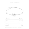 VEWANT 925 Sterling Silver Monogram Letter A - Z Initial Charm Chain Bracelet Luxury Wedding CrystalFine Jewelry 5