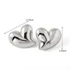Boucles d'oreilles créoles simples et luxueuses en acier inoxydable doré, Clips d'oreilles rondes brillantes cubiques, bijoux tendance pour cadeaux de fête de mariage