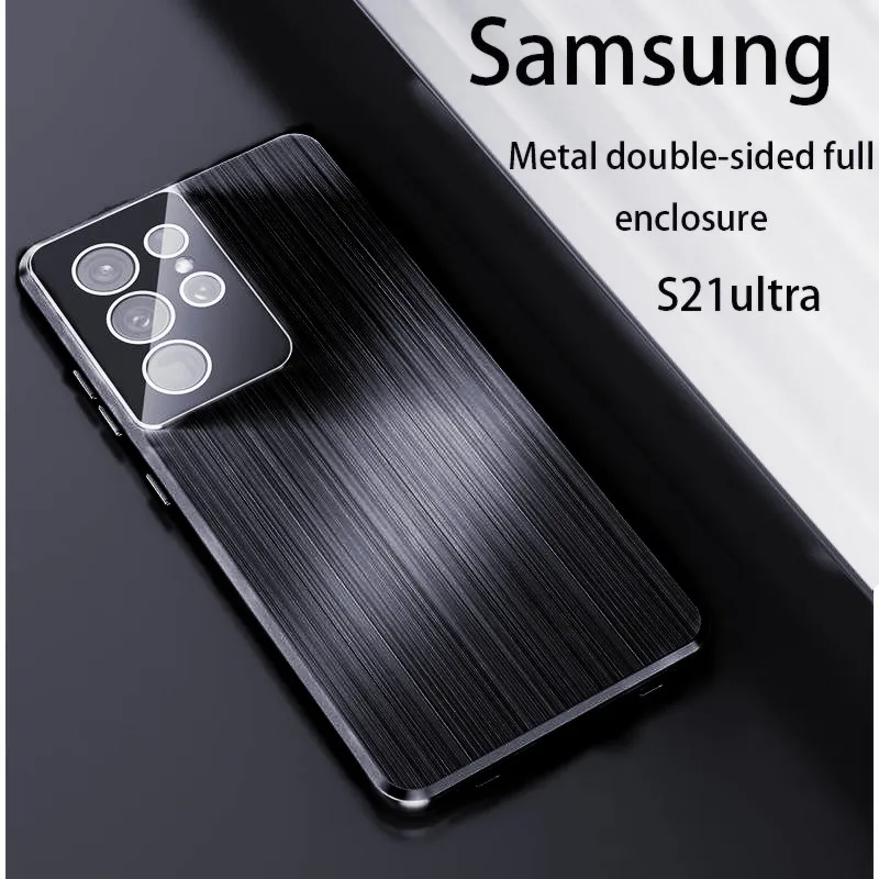 Магнитный металлический чехол для Samsung Galaxy S21 Ultra защитный камеры с полным обзором