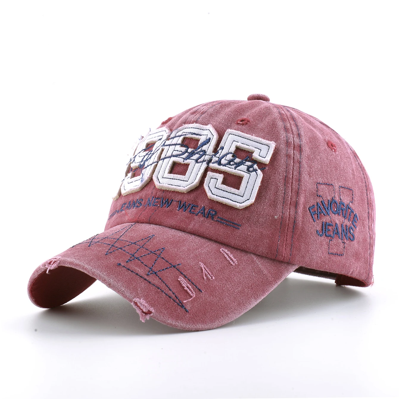 Vintage-Papa-Mütze mit Stickerei, Buchstabe 1985, Snapback-Baseballkappe, Herren, Outdoor, atmungsaktiv, Sport, lässig, Schirmmütze, Damen, verstellbar – Detail 13
