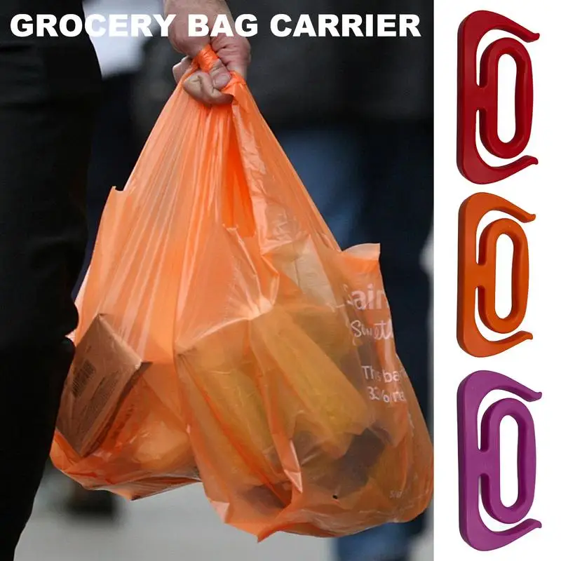 

1/2PCS Portable Grocery Bag Carrier Multiple Shopping Bag Holder Handle Baskets Holder Handle Carrier Soft Cushion Grip