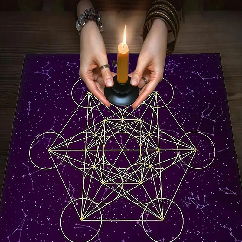 Tarot Tapestry Zodiac Tarot Tablecloth Black Scarf Altar cloth tarot cloth tarot deck Boho Witchcraft Home Dorm Decor art poster tapestry decorations
