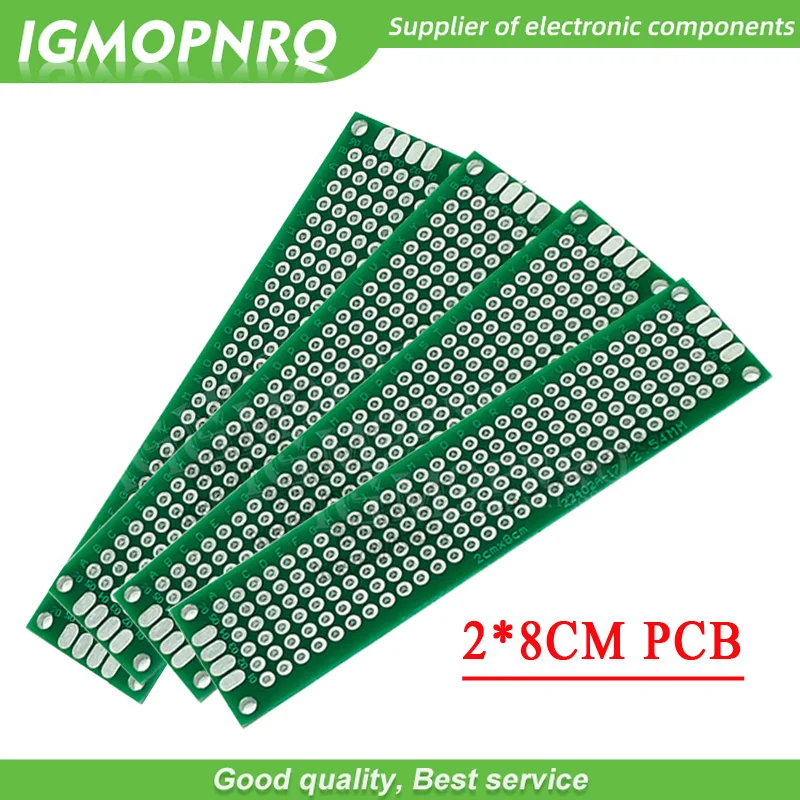 5pcs 2x8cm 2*8 양면 프로토 타입 PCB diy 범용 인쇄 회로 기판