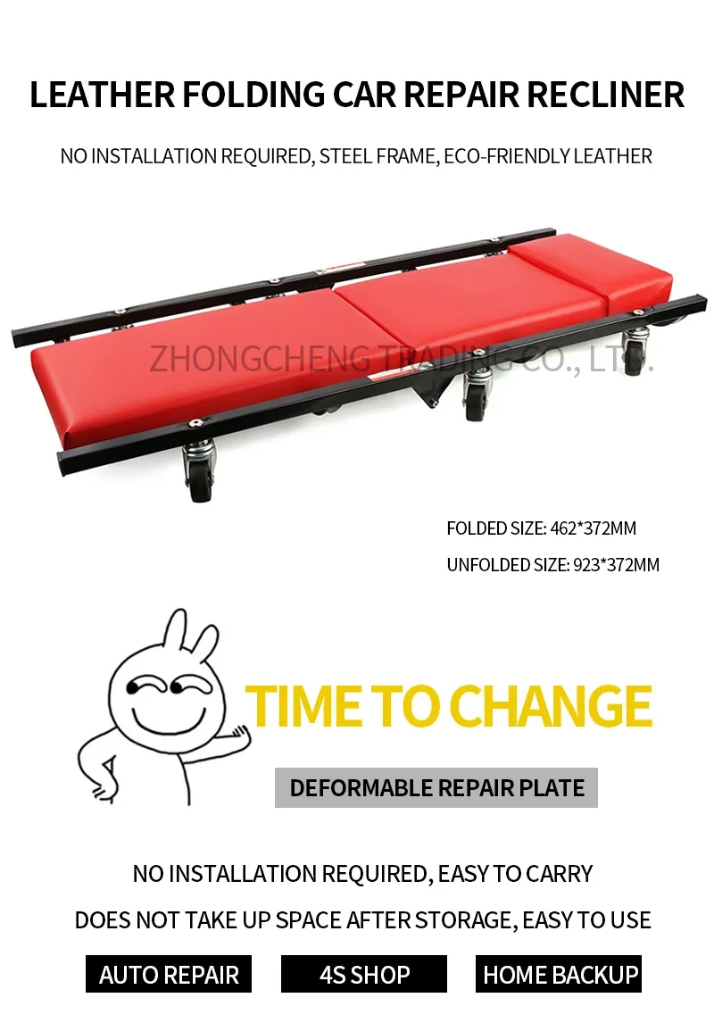 New Upgrade 36 Inch Foldable Repairing Car Reclining Board Scooter Repairing Boa