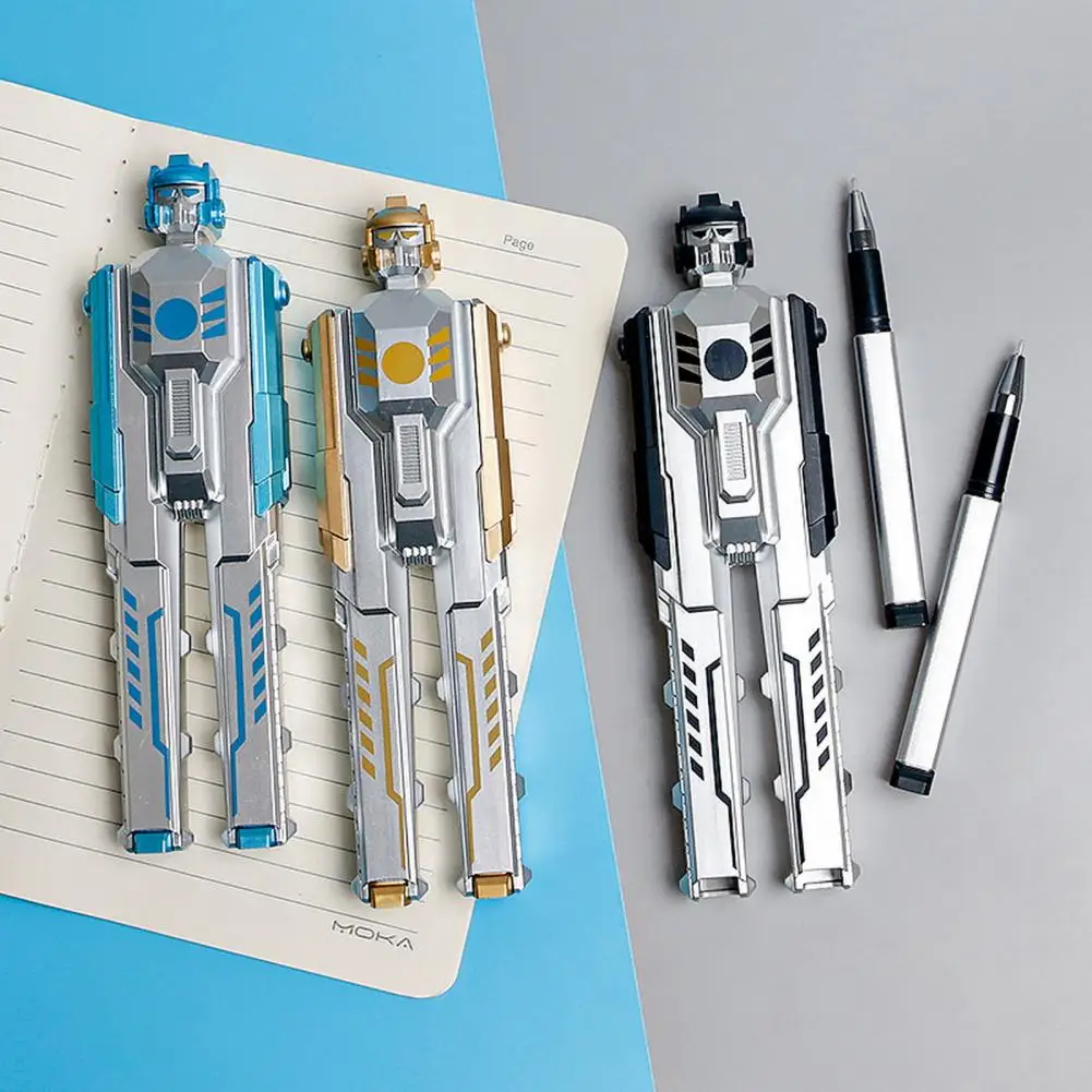 

0.5mm Gel Pen Foldable Detachable Deformable Robot Shape Writing Ballpoint Pen for Boys School Office Supplies Cute Kawaii Gift
