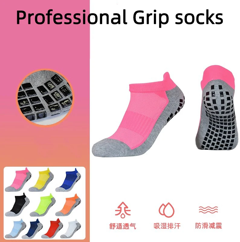 Calcetines de fútbol con suela de silicona antideslizante para adultos, medias deportivas de fútbol para interiores, calcetines de Yoga del mismo tipo que el Trusox, 10 colores