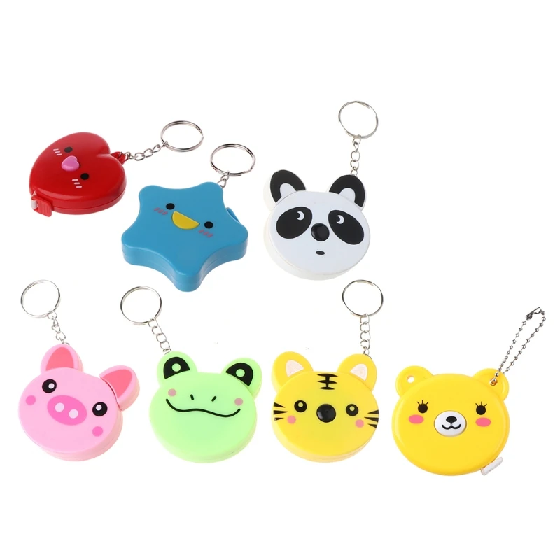 

co530 Lovely 60inch/150cm Retractable Tape Measure Double Scale DIY Art Craft Keychain for Home Office Travel Camping Shopping