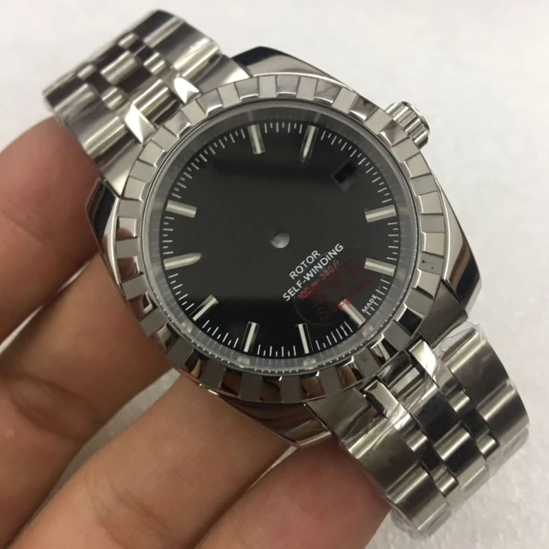 

For Tudor Strap Watches Accessories Set Case Steel Bracelet Men Silver Safe Buckle Sapphire Fit 2824 2834 2836 8200 Movement