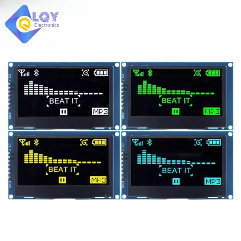 

LQY 2.4" 2.42 inch 128x64 OLED LCD Display Module SSD1309 12864 4 Pin IIC I2C SPI Serial Interface for Arduino C51