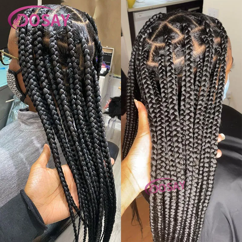 

Synthetic Braid Wigs Lace Front Wig For Women Knotless Braided Wigs Lace Front Glueless Twist Box Braid Wig Jumbo Full Lace Wig