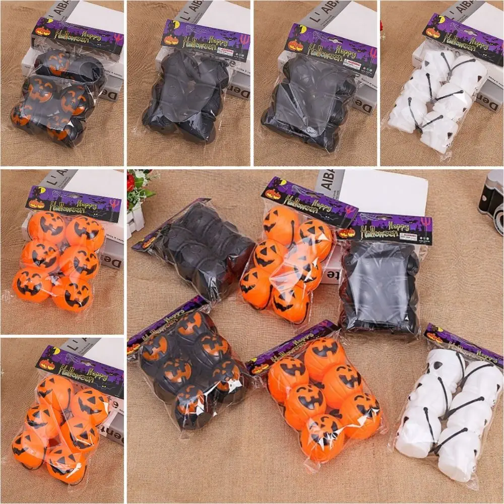 6pcs /set Halloween Halloween Pumpkin Bucket Mini Pumpkin Bucket With Handle Mini Pumpkin Handheld Bucket Portable Plastic